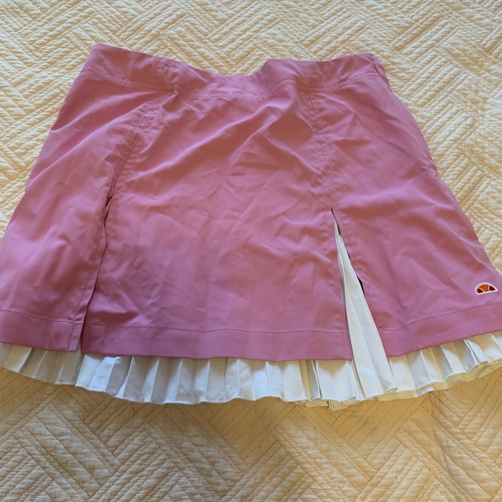 Ellesse Pleated lavender/white Tennis Skirt with zipper side closure size Small